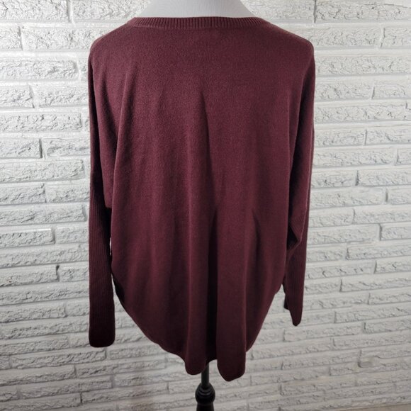 Denim Co Womens Sweater XLP Long Dolman Sleeve Purple Soft Acrylic PUR13E - Picture 6 of 10